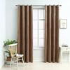 vidaXL Blackout Curtains with Rings 2 pcs Velvet Beige 140x175 cm