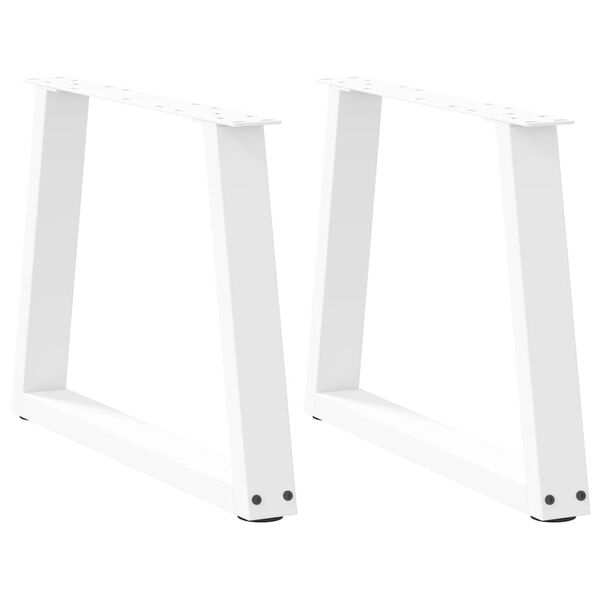 vidaXL Coffee Table Legs V-Shape 2 pcs White 70x(42-43.3) cm Steel