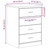 vidaXL Garage Storage Cabinet Artisan Oak 60x51x85 cm Solid Wood Pine