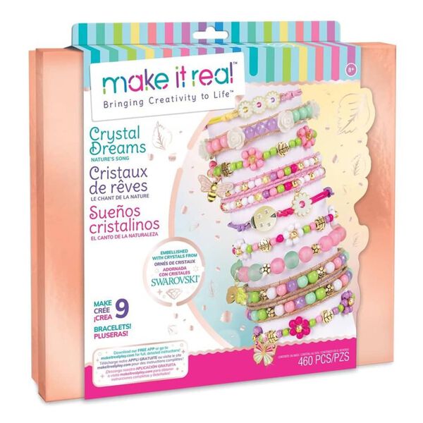 make it real 460 Piece Crafts Bracelet Kit Crystal Dreams Nature's Song
