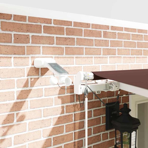 vidaXL Automatic Retractable Awning with LED Brown 600x300 cm