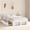 vidaXL Bed Frame with Headboard White 120 x 200 cm Solid Pine Wood