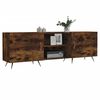 vidaXL TV Cabinet Smoked Oak 150x30x50 cm Engineered Wood