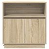 vidaXL LED Sideboard Sonoma Oak 71 x 34.5 x 75 cm Engineered Wood