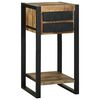 vidaXL End Table with Drawer Brown 40 x 40 x 80 cm Solid Mango Wood