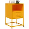 vidaXL Bedside Cabinet Mustard Yellow 36x39x60.5 cm Steel
