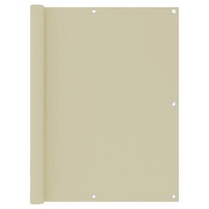 vidaXL Balcony Screen Cream 120x600 cm Oxford Fabric