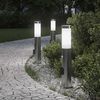 vidaXL Bollard Lights with Sensor&Outlet 3pcs 50 cm Stainless Steel IP44