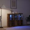 vidaXL LED Sideboard 3 pcs Old Wood 123 x 37 x 100 cm Engineered Wood