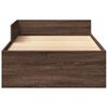vidaXL Bed Frame without Mattress Brown Oak 75x190 cm Small Single Engineered Wood