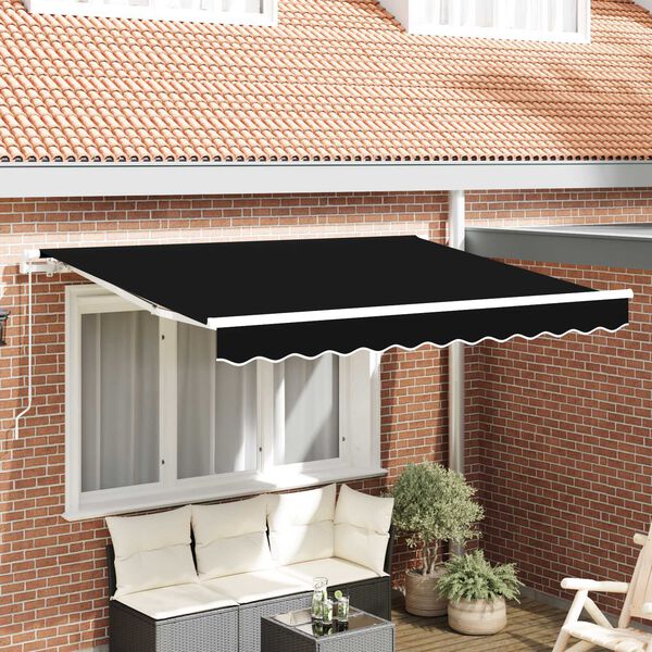 vidaXL Awning Replacement Fabric Black 330 x 245 cm Polyester