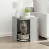 vidaXL Cat Litter Box Enclosure Concrete Grey 42x42x51 cm Engineered Wood