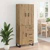 vidaXL Highboard with Drawer 2 pcs Artisan Oak 69.5 x 34 x 180 cm