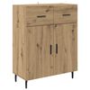 vidaXL Highboard with Drawer 2 pcs Artisan Oak Engineered Wood
