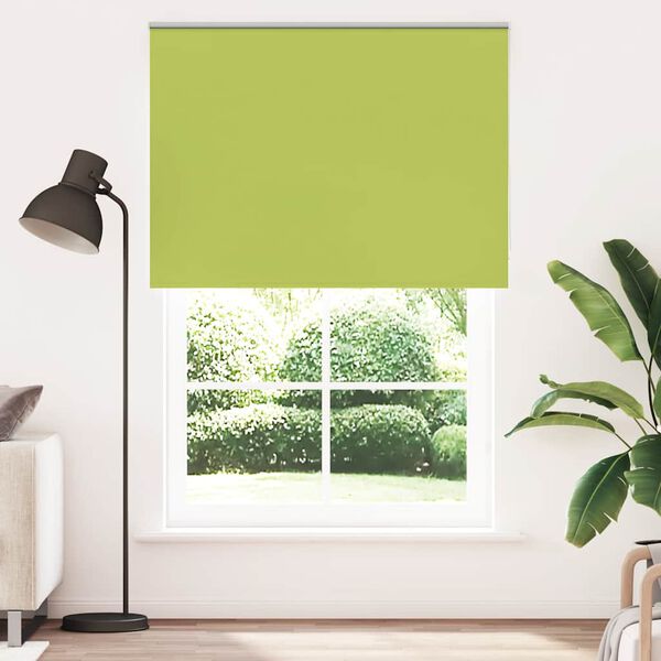 vidaXL Roller Blind Blackout Leaves Green 165x230 cm Fabric Width 161.6 cm Polyester