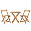 vidaXL 3 Piece Folding Bistro Set Solid Wood Acacia