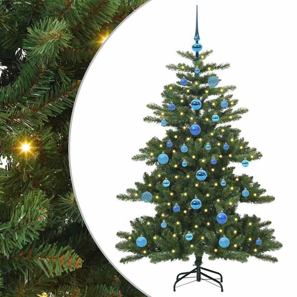 vidaXL Artificial Hinged Christmas Tree with 150 LEDs 150 cm PVC