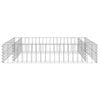 vidaXL Gabion Raised Bed Galvanised Steel 100x100x20 cm