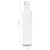 vidaXL Small Glass Bottles 260 ml with Screw Cap 20 pcs