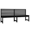 vidaXL Garden Bench Black 201,5 cm Solid Wood Pine