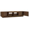 vidaXL 2 Piece TV Cabinet Set with LED Lights Brown Oak Engineered Wood