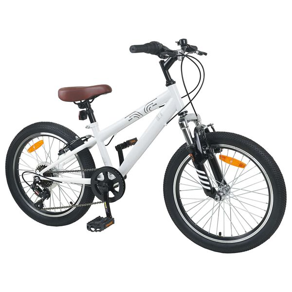 vidaXL Kids Mountain Bike 20'' 6-Speed for 5-8 Years Old White