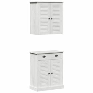 vidaXL Bathroom Furniture Set VIGO 2 pcs White and Antique White