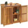 vidaXL Garden Cabinet Natural 93 x 41.5 x 98cm Solid Acacia Wood