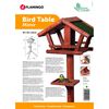 FLAMINGO Bird Table with Stand Mimir 44x30x123 cm Natural