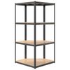 vidaXL 4-Layer Shelves 4 pcs Anthracite Steel&Engineered Wood