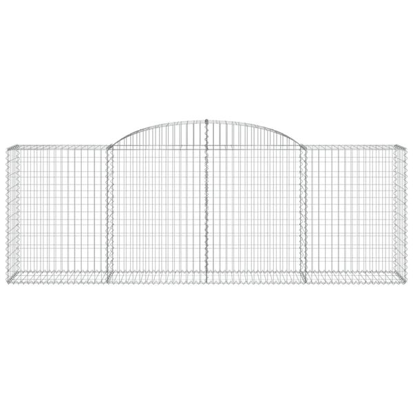 vidaXL Arched Gabion Baskets 9 pcs 300x50x100/120 cm Galvanised Iron