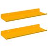 vidaXL Floating Shelf 2 pcs Mustard Yellow 30 x 9 x 2.5 cm Steel