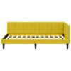 vidaXL Corner Bed Frame with Headboard Yellow 90 x 200 cm Velvet