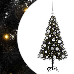 vidaXL Christmas Tree Black 120 cm PVC