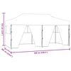 vidaXL Party Tent Folding Anthracite 291 x 580 x 315 cm Oxford Fabric
