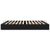 vidaXL Ottoman Bed Frame without Mattress Black Super King Faux Leather