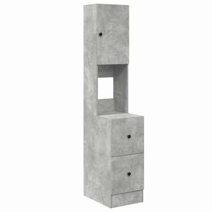 vidaXL Kitchen Cabinet with Door Grey 35 x 50 x 180 cm Engineered Wood