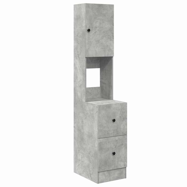 vidaXL Kitchen Cabinet with Door Grey 35 x 50 x 180 cm Engineered Wood