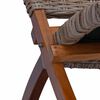 vidaXL Relaxing Chair Natural Kubu Rattan and Solid Mahogany Wood