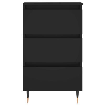 vidaXL Bedside Cabinets 2 pcs Black 40x35x69 cm Engineered Wood