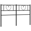 vidaXL Metal Replace Headboard Black 135 cm