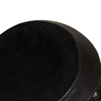 vidaXL Western Saddle. Headstall&Breast Collar Real Leather 17" Black