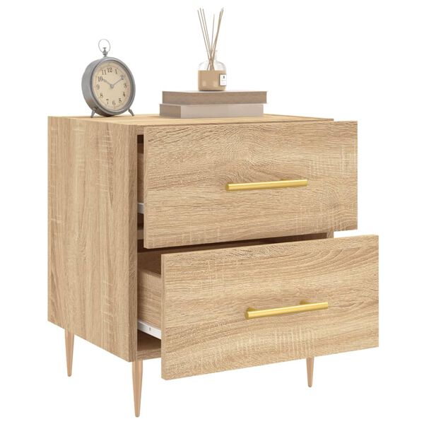vidaXL Bedside Cabinets 2 pcs Sonoma Oak 40x35x47.5 cm Engineered Wood