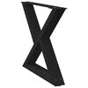 vidaXL Coffee Table Legs 2 pcs Black 50x(42-43.3) cm Steel