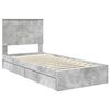 vidaXL Storage Bed Concrete Grey 75 x 190 cm Engineered Wood