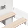 vidaXL Bookcase Bed without Mattress White 150x200 cm King Size Solid Wood Pine