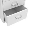vidaXL Mobile File Cabinet Grey 28x41x69 cm Metal