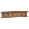 vidaXL Wall Mounted Coat Rack Natural 100 x 10 x 20 cm Solid Teak Wood