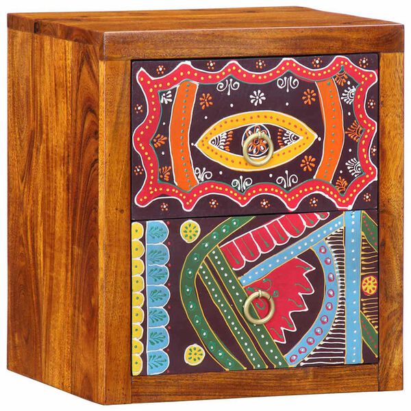 vidaXL Bedside Cabinet Brown 35 x 30 x 40 cm Solid Acacia Wood