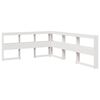 vidaXL Bookcase Bed without Mattress White 150x200cm Solid Wood Pine